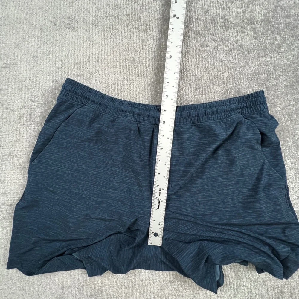 Lululemon Pace Breaker Linerless Short 7 Mens XL Heathered Nautical Navy Blue